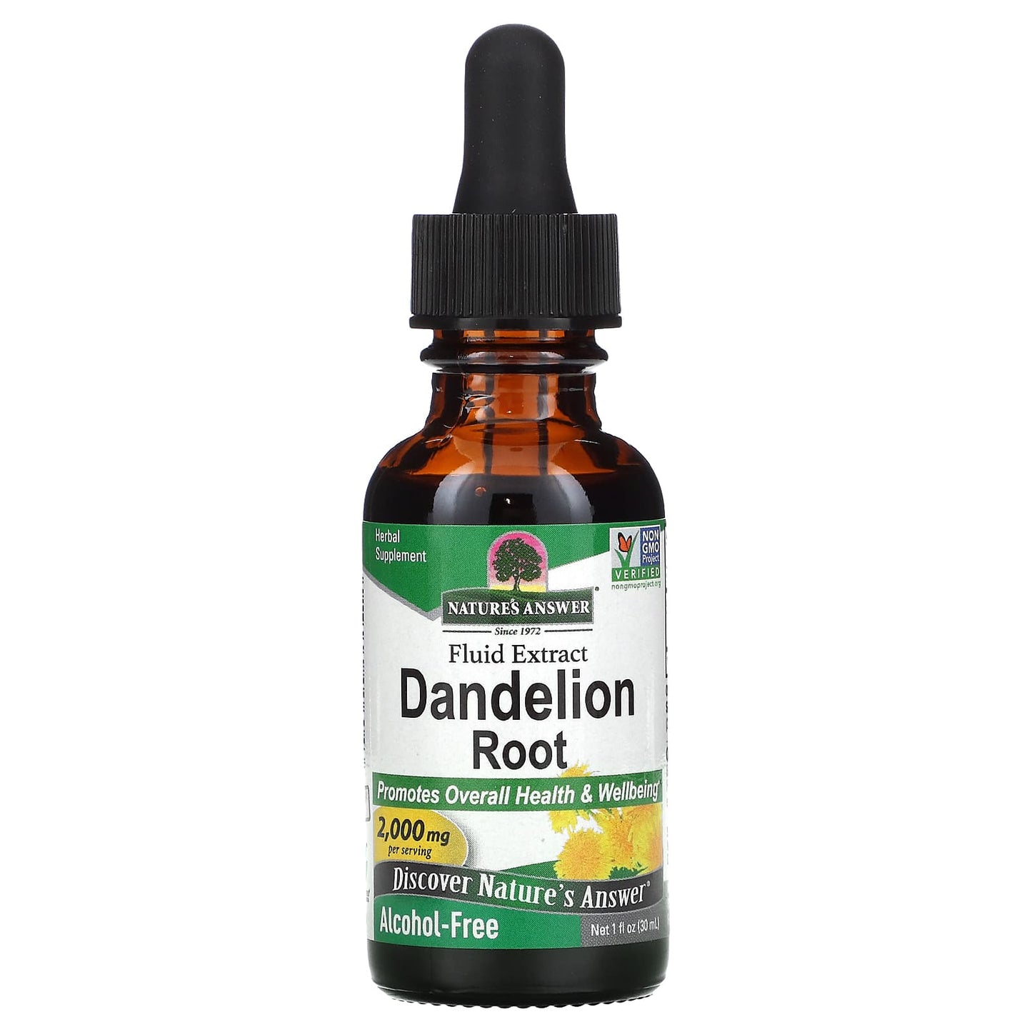 Nature’s Answer, Dandelion Root Alcohol Free Extract, 1 Oz UPC 083000006043 | Hilife Vitamins