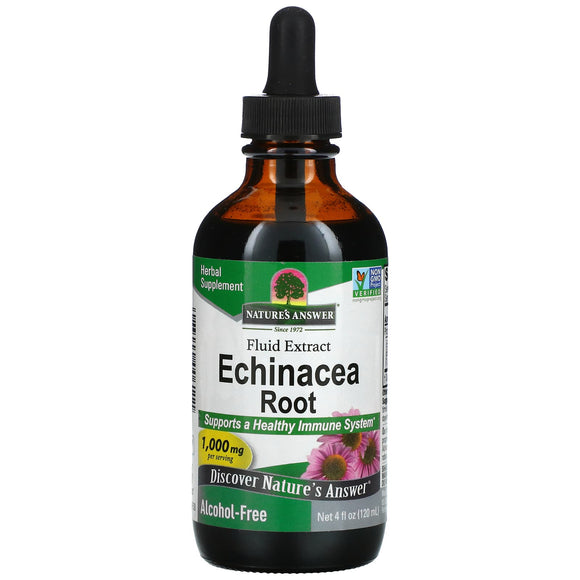 Nature’s Answer, Echinacea Alcohol Free Extract, 4 Oz Ounces - 083000006111 | Hilife Vitamins