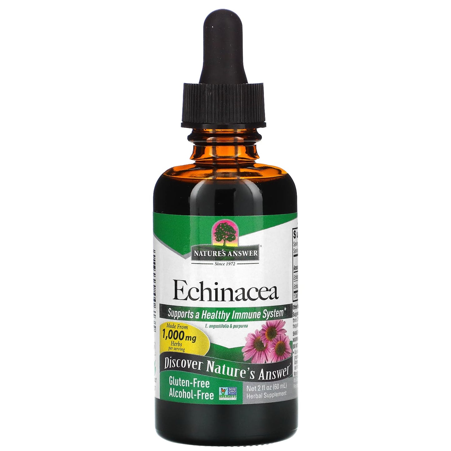 Nature’s Answer, Echinacea Alcohol Free Extract, 2 Oz UPC 083000006135 | Hilife Vitamins