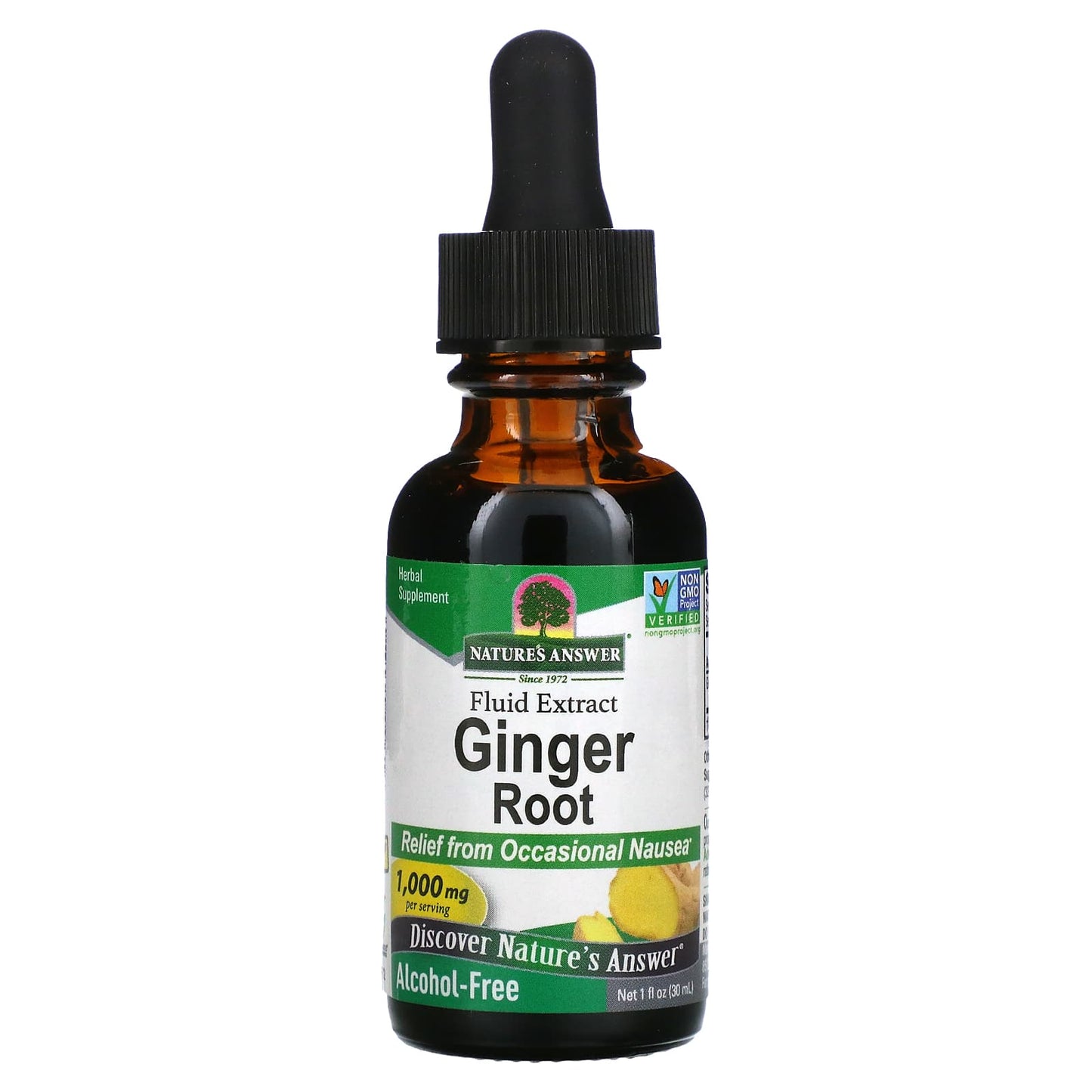 Nature’s Answer, Ginger Root Alcohol Free Extract, 1 Oz UPC 083000006166 | Hilife Vitamins