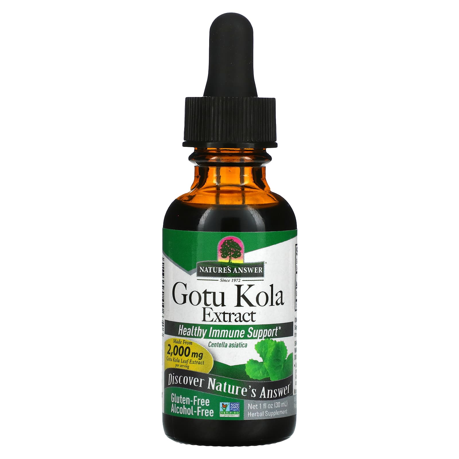 Nature’s Answer, Gotu-Kola Herb Alcohol Free Extract, 1 Oz UPC 083000006326 | Hilife Vitamins
