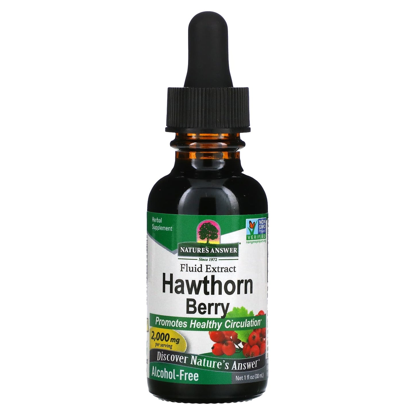 Nature’s Answer, Hawthorn Berries Alcohol Free Extract, 1 Oz UPC 083000006364 | Hilife Vitamins