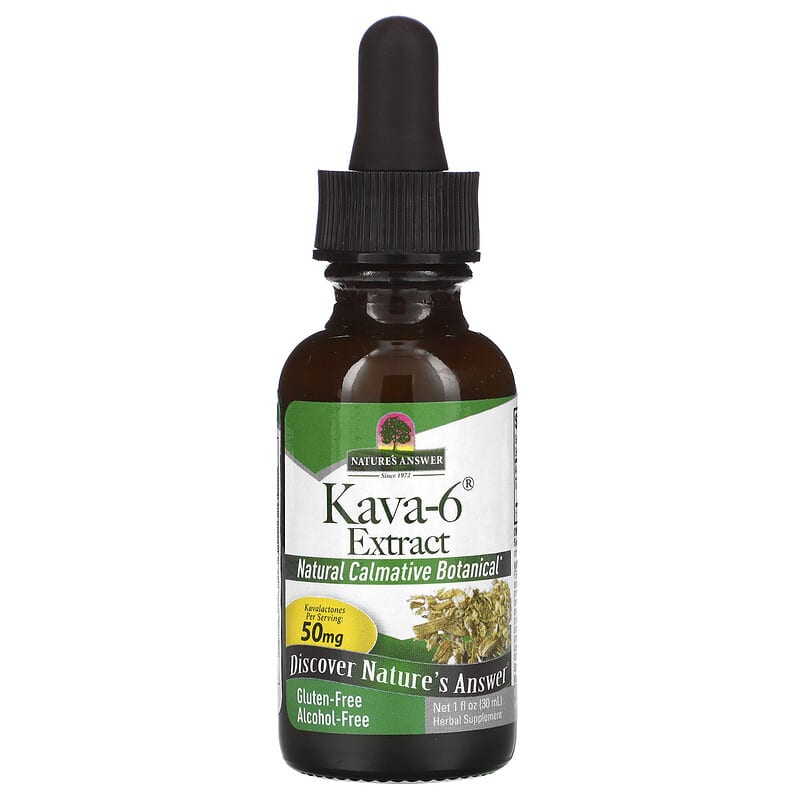 Nature's Answer, Kava-6, Alcohol-Free Extract, 1 fl oz (30 ml) UPC 083000006418 | Hilife Vitamins
