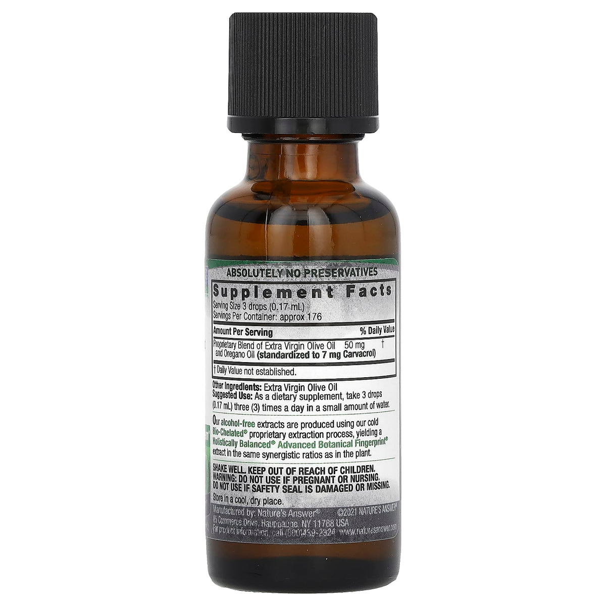 Nature’s Answer, Oil Of Oregano, 1 Oz UPC 083000006517 | Hilife Vitamins