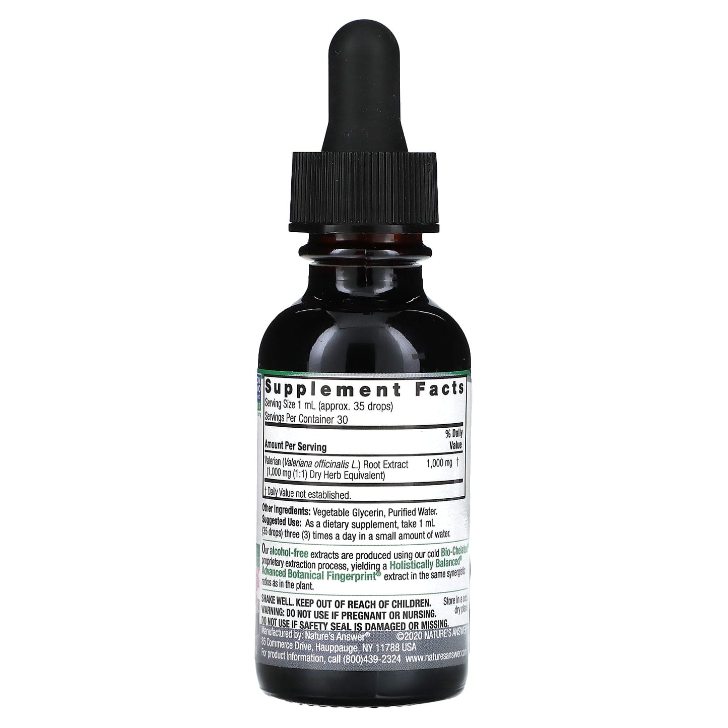 Nature’s Answer, Valerian Root Alcohol Free Extract, 1 Oz Ounces UPC 083000006807 | Hilife Vitamins