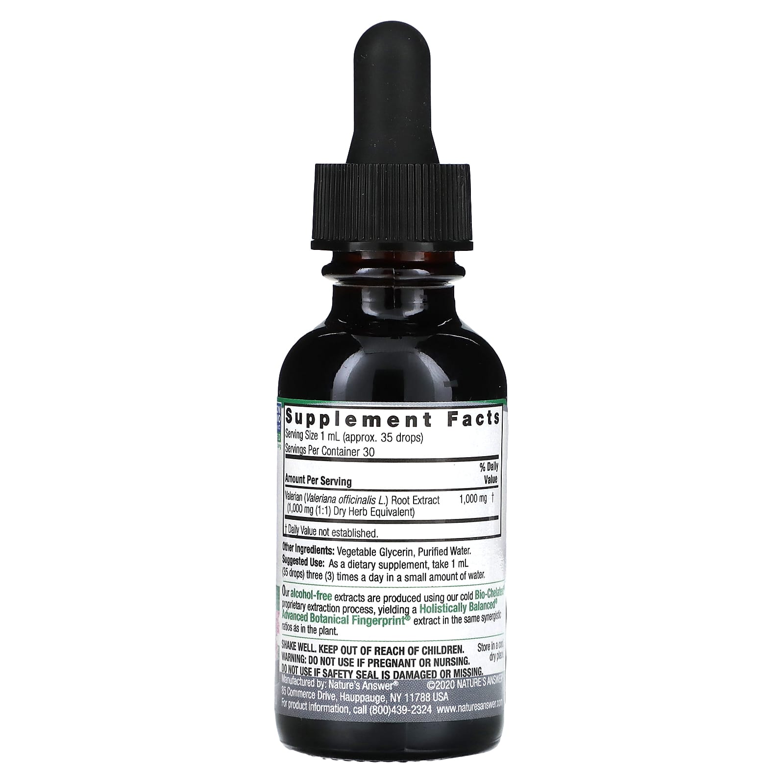 Nature’s Answer, Valerian Root Alcohol Free Extract, 1 Oz Ounces UPC 083000006807 | Hilife Vitamins