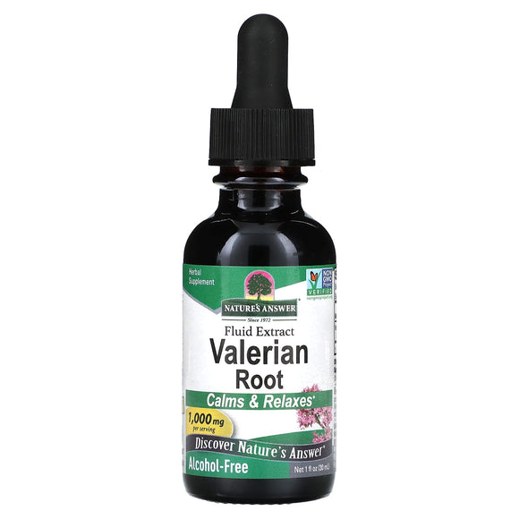 Nature’s Answer, Valerian Root Alcohol Free Extract, 1 Oz Ounces - 083000006807 | Hilife Vitamins