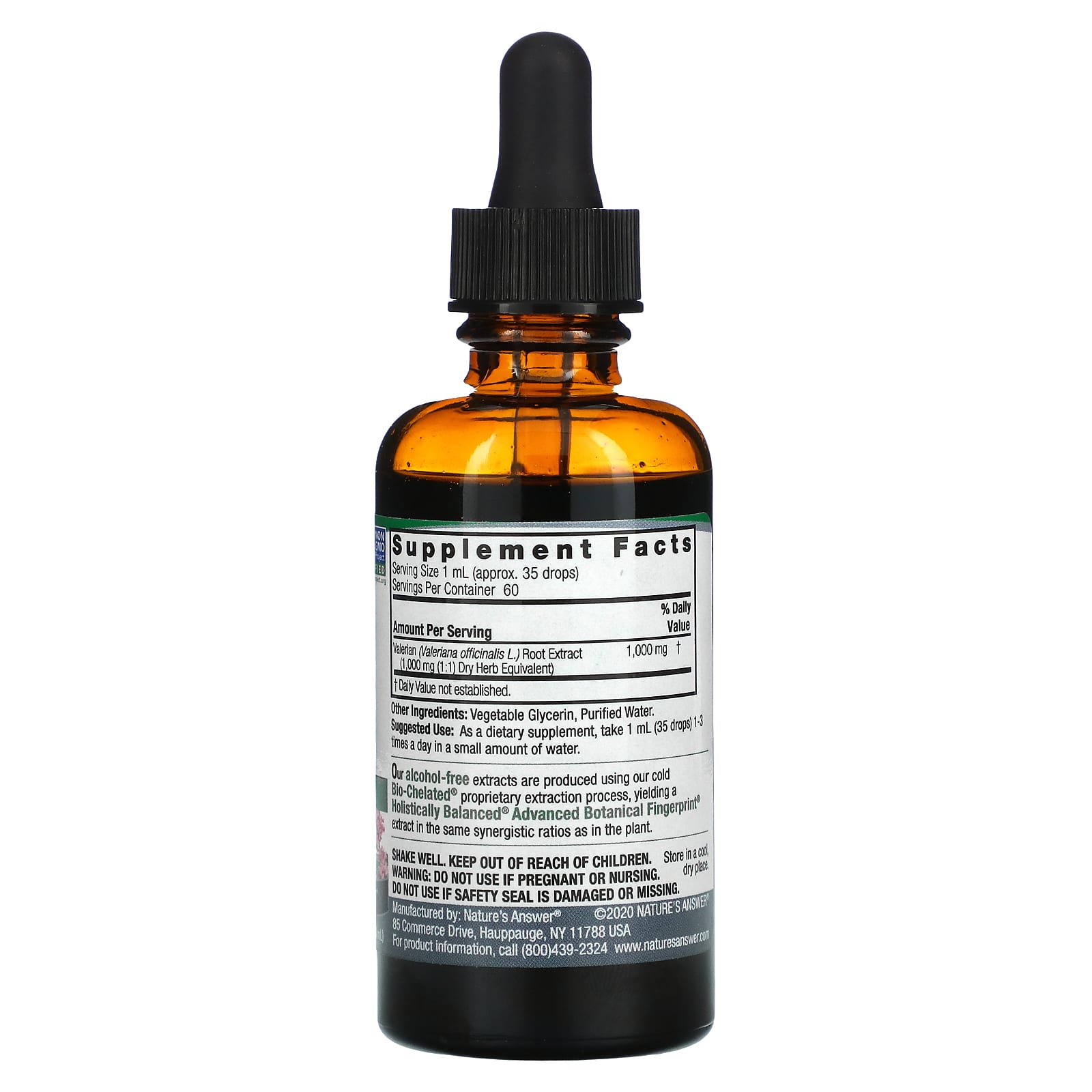 Nature’s Answer, Valerian Root Alcohol Free Extract, 2 Oz UPC 083000006821 | Hilife Vitamins