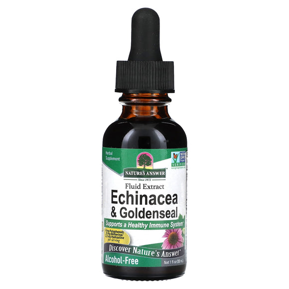 Nature’s Answer, Echinacea-Goldenseal Alcohol Free Extract, 1 Oz - 083000007590 | Hilife Vitamins