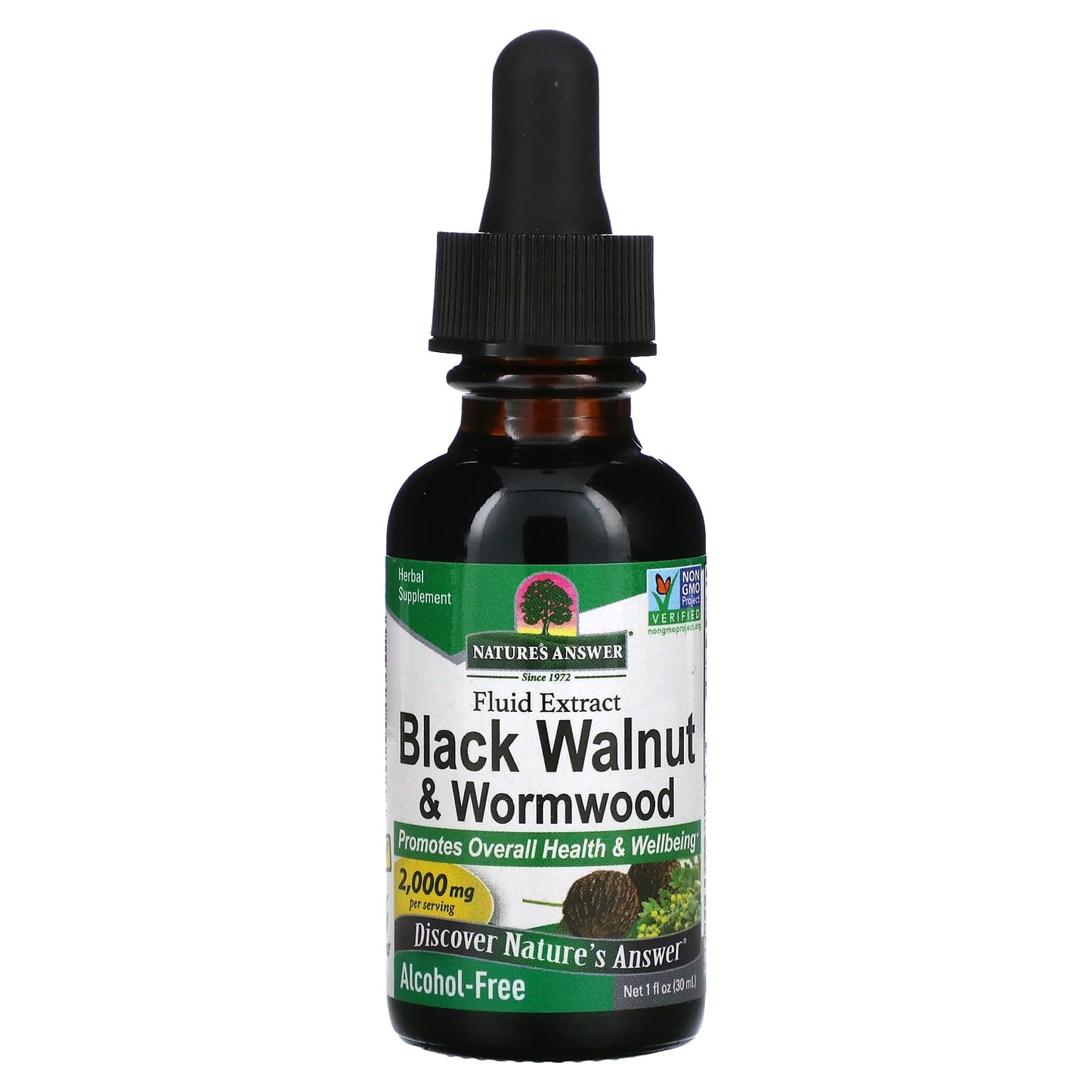 Nature’s Answer, Black Walnut & Wormwood Alcohol Free Extract, 1 Oz UPC 083000008016 | Hilife Vitamins