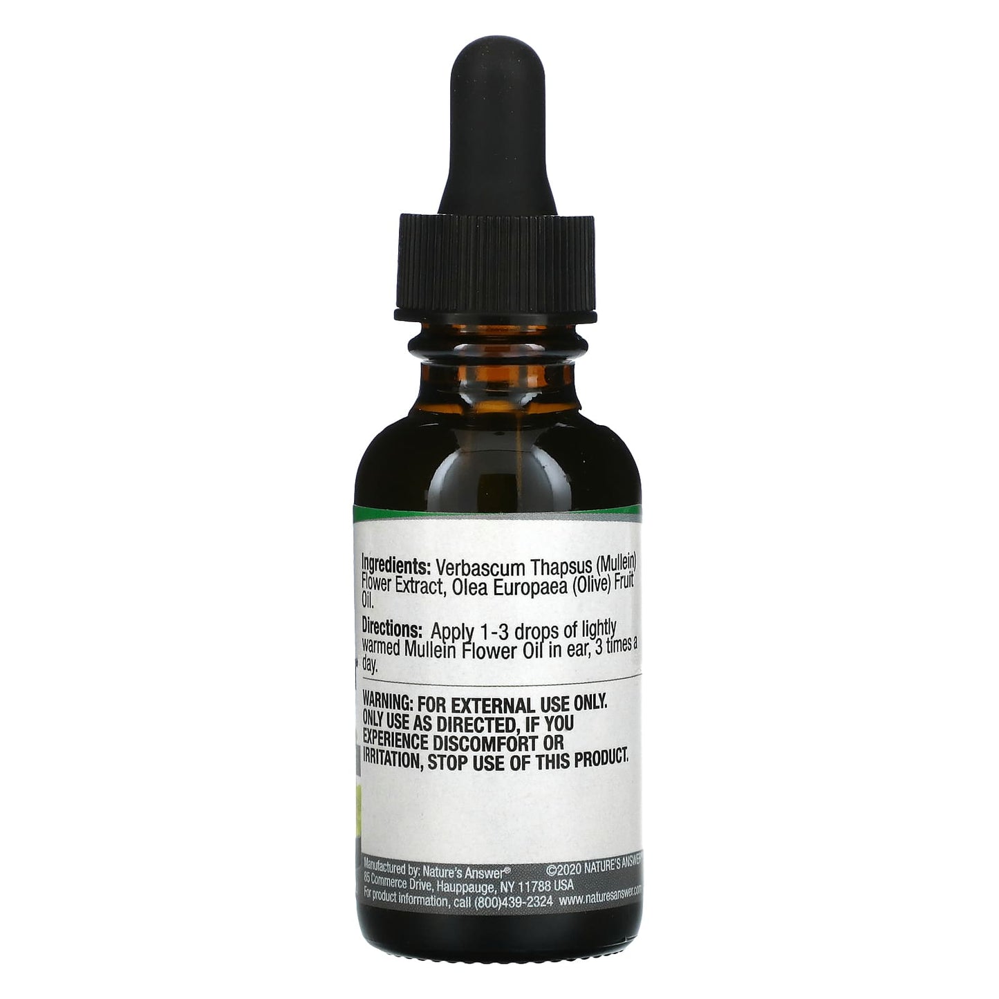 Nature’s Answer, Mullein Flower Oil Extract, 1 Oz UPC 083000008641 | Hilife Vitamins