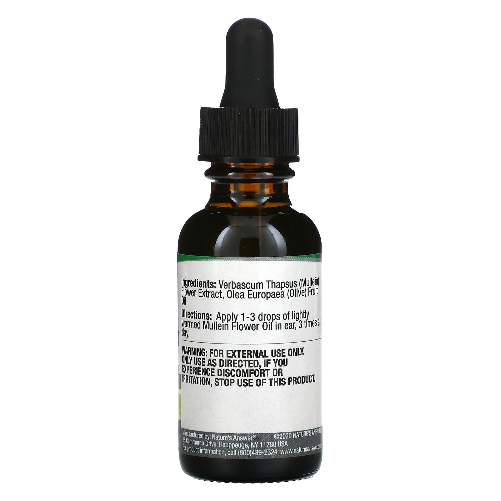 Nature’s Answer, Mullein Flower Oil Extract, 1 Oz UPC 083000008641 | Hilife Vitamins