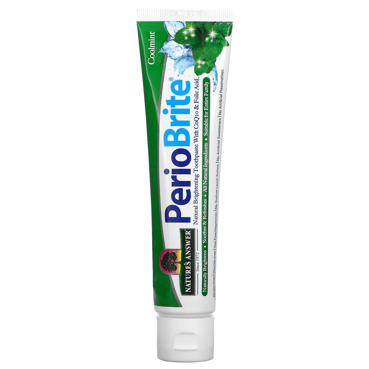 Nature’s Answer, PerioBrite®, Toothpaste with Xylitol, Cool Mint, 4 oz (113.4 g) UPC 083000016400 | Hilife Vitamins