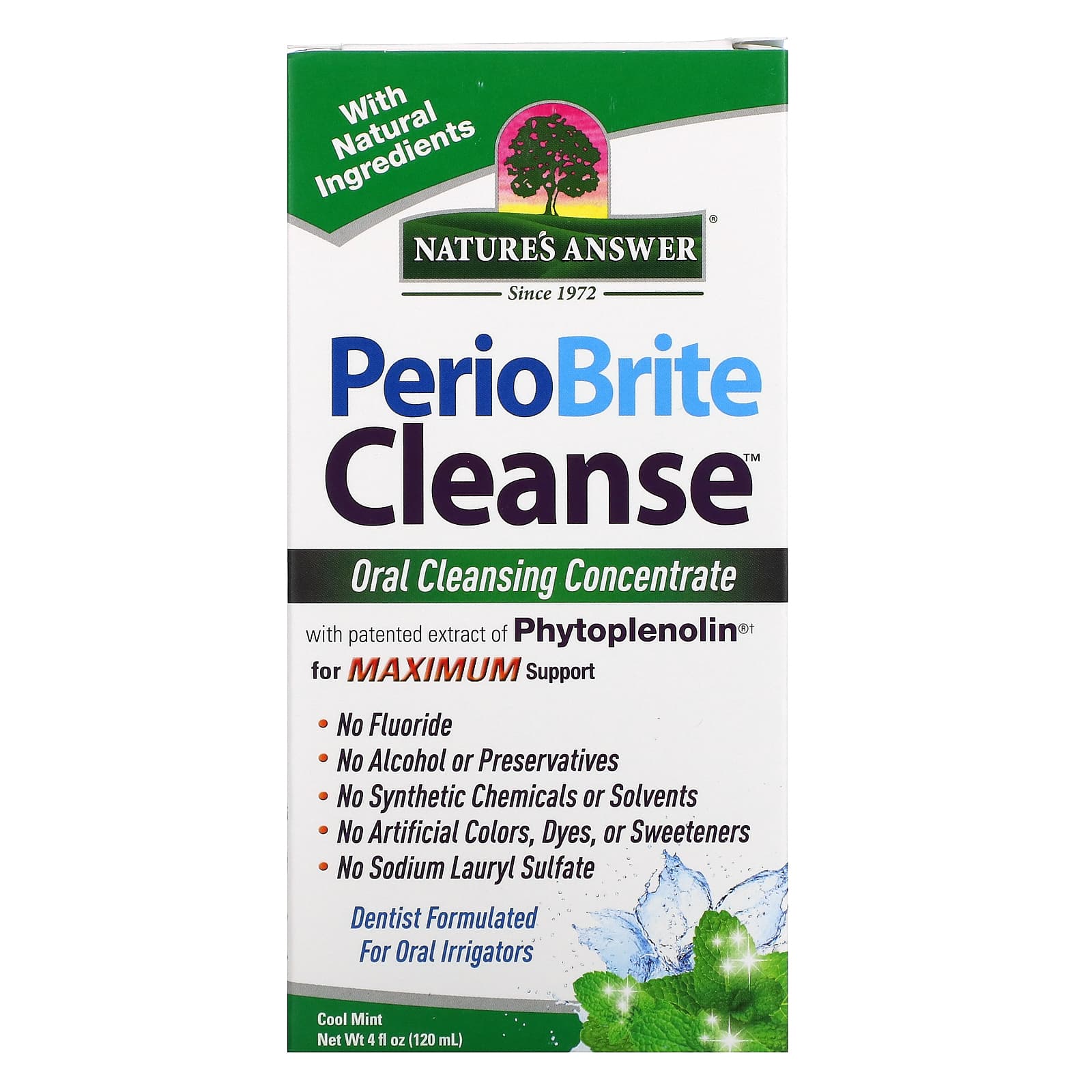 Nature’s Answer, Periobrite Cleanse Oral Irrigating Concentrate, 4 Oz 4 OZ UPC 083000016417 | Hilife Vitamins