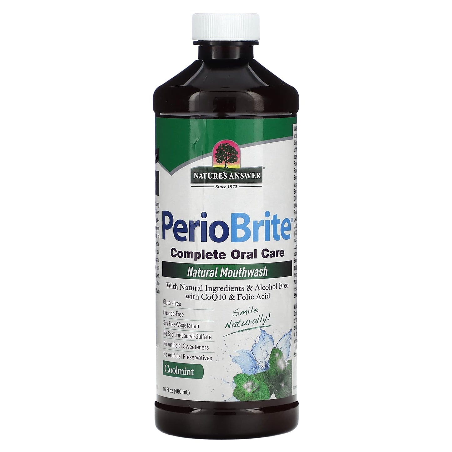 Nature’s Answer, Periobrite Mouthwash Alcohol-Free Cool Mint, 16 Oz Liquid UPC 083000016431 | Hilife Vitamins
