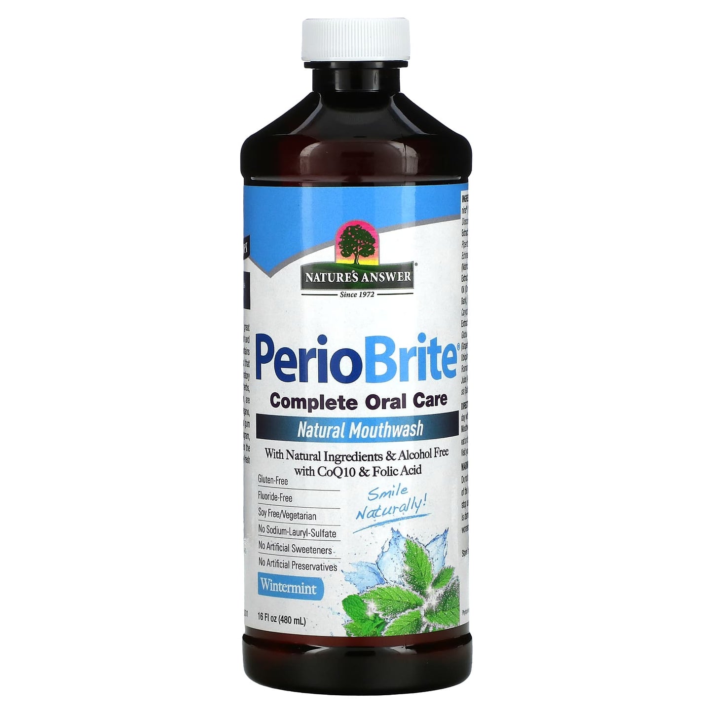 Nature’s Answer, Periobrite Mouthwash Alcohol Free Wintermint, 16 Oz UPC 083000016561 | Hilife Vitamins
