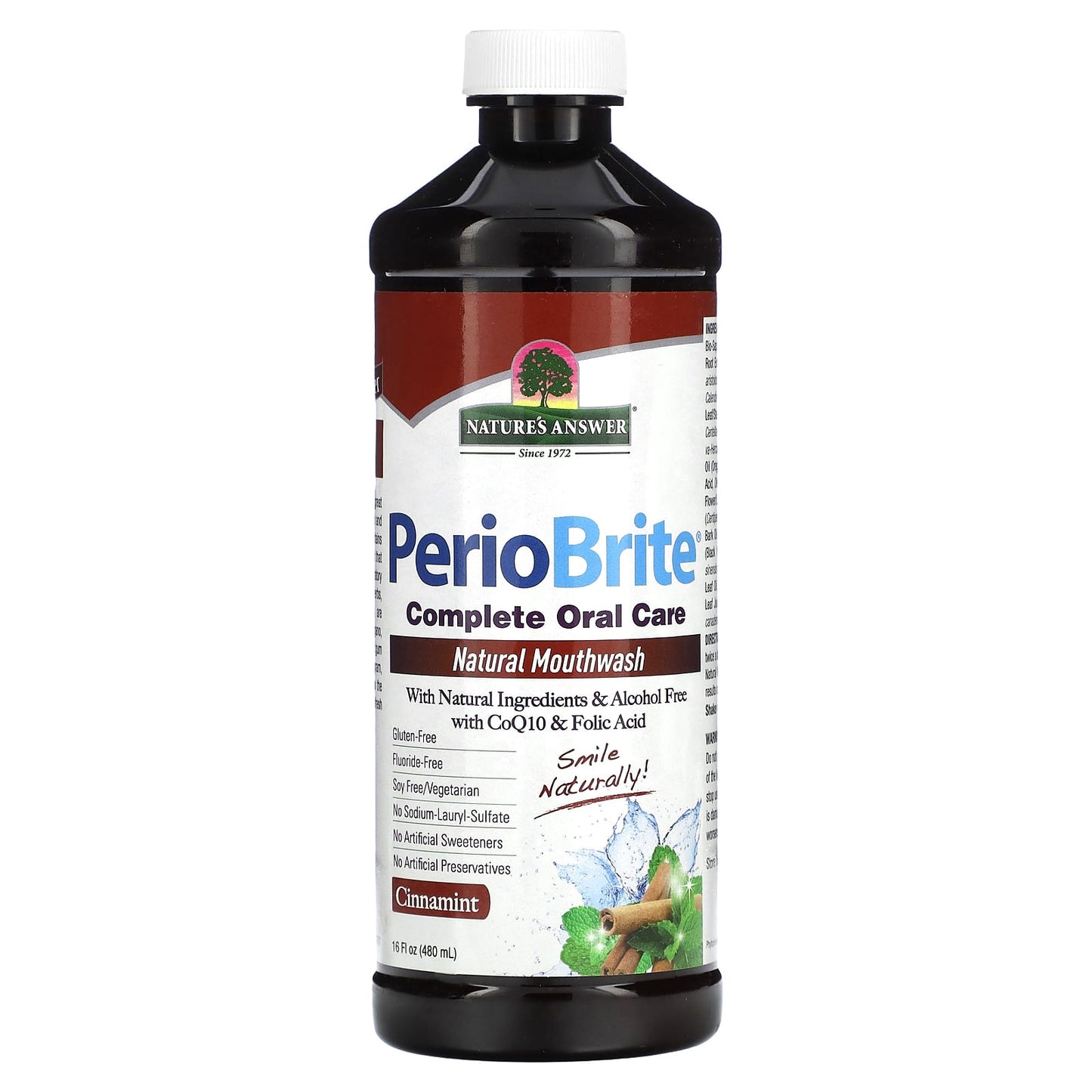 Nature’s Answer, Periobrite Mouthwash Alcohol-Free Cinamint, 16 Oz UPC 083000016578 | Hilife Vitamins