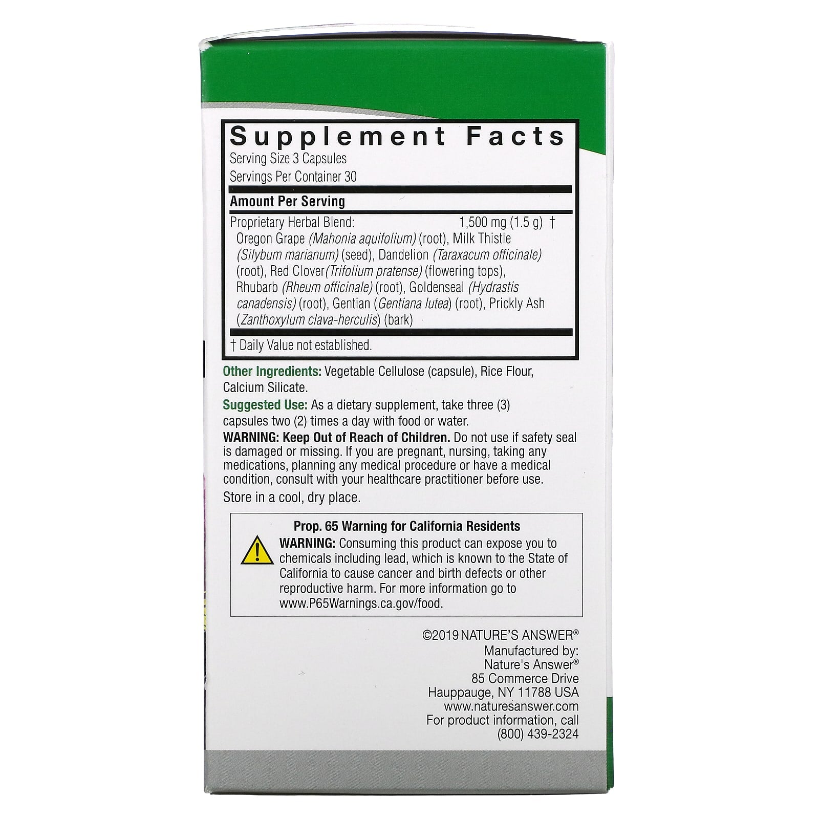 Nature’s Answer, Liver Support, 90 Capsules UPC 083000160899 | Hilife Vitamins