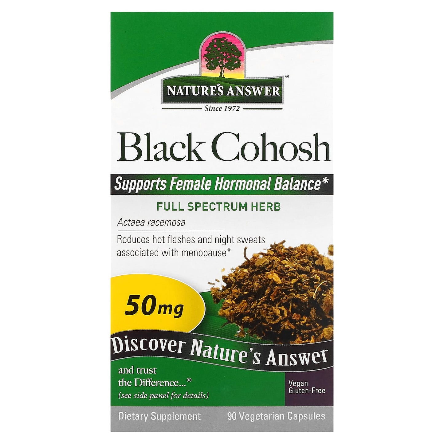 Nature’s Answer, Black Cohosh Root, 90 Capsules UPC 083000161261 | Hilife Vitamins