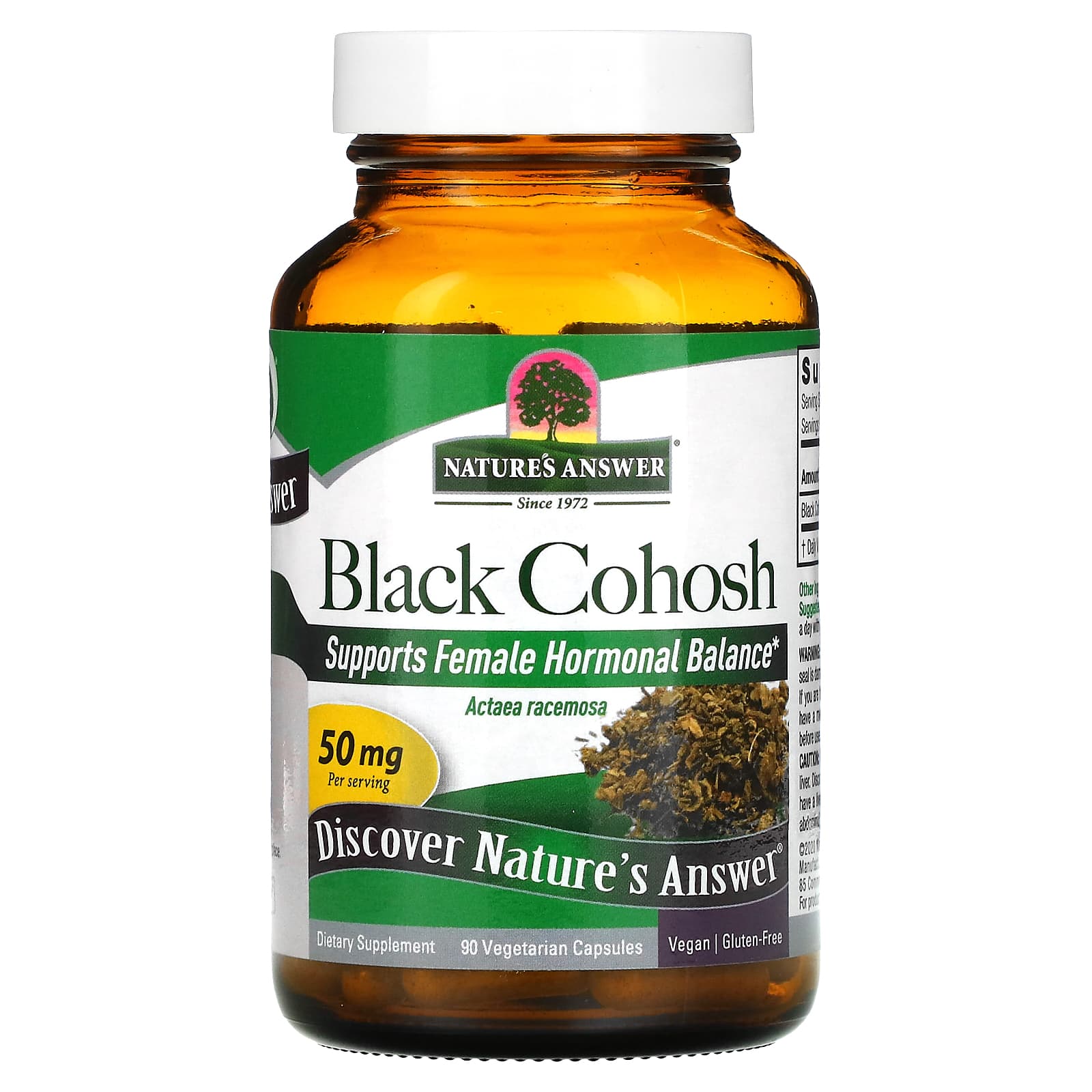 Nature’s Answer, Black Cohosh Root, 90 Capsules UPC 083000161261 | Hilife Vitamins