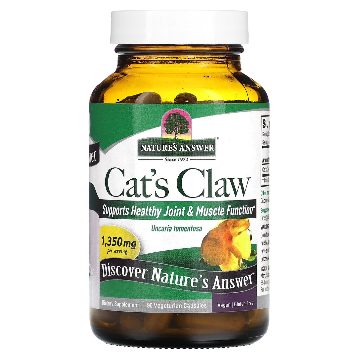 Nature’s Answer, Cat's Claw Inner Bark, 90 Capsules UPC 083000161469 | Hilife Vitamins