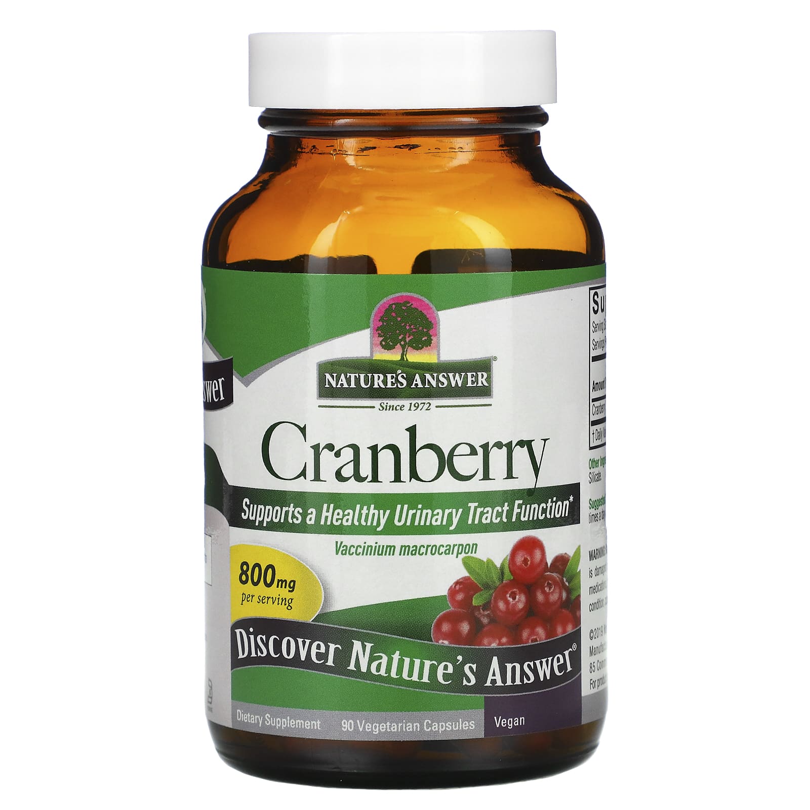 Nature’s Answer, Cranberry Fruit, 90 Capsules UPC 083000161582 | Hilife Vitamins