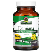 Nature’s Answer, Damiana, 90 Vegetarian Capsules UPC 083000161629 | Hilife Vitamins
