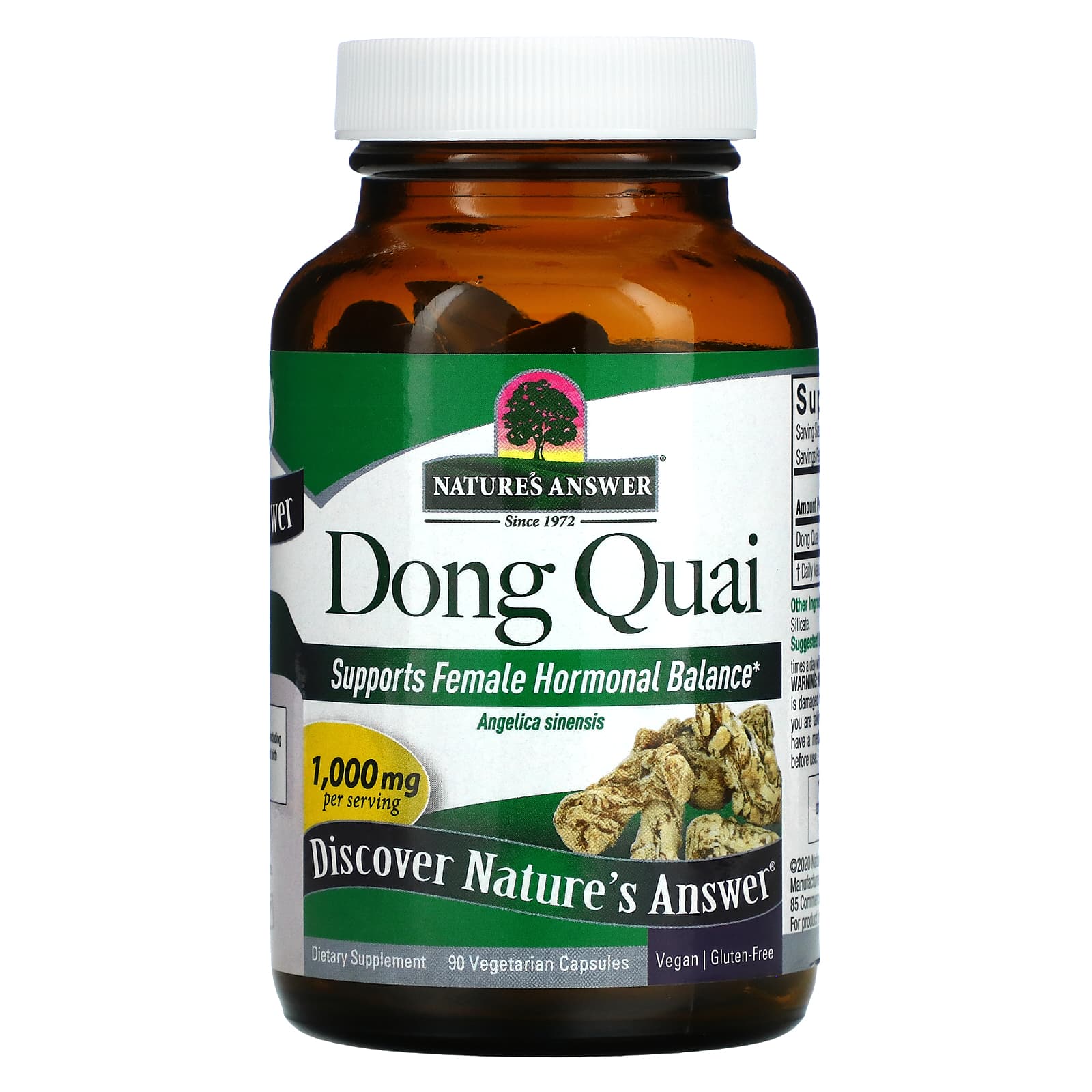 Nature’s Answer, Dong Quai Root, 90 Capsules UPC 083000161704 | Hilife Vitamins