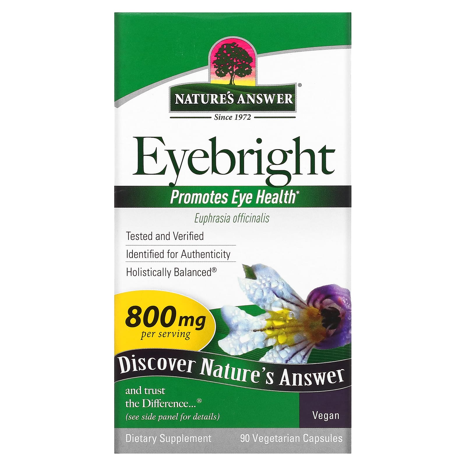 Nature’s Answer, Eyebright Herb, 90 90 CAP UPC 083000162107 | Hilife Vitamins