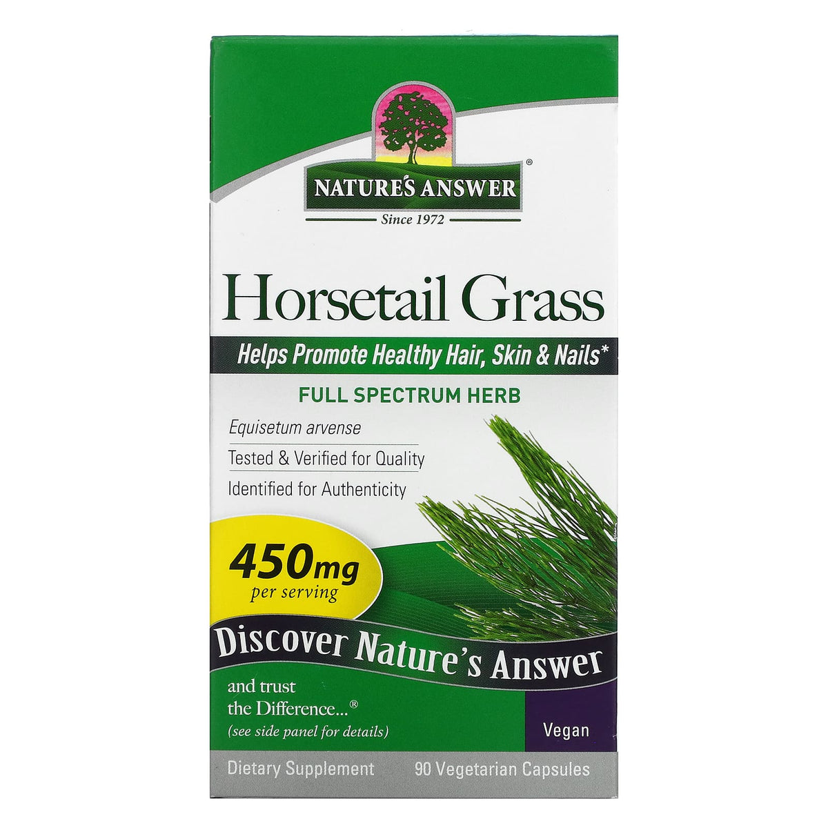 Nature’s Answer, Horsetail Grass, 90 Capsules UPC 083000162749 | Hilife Vitamins