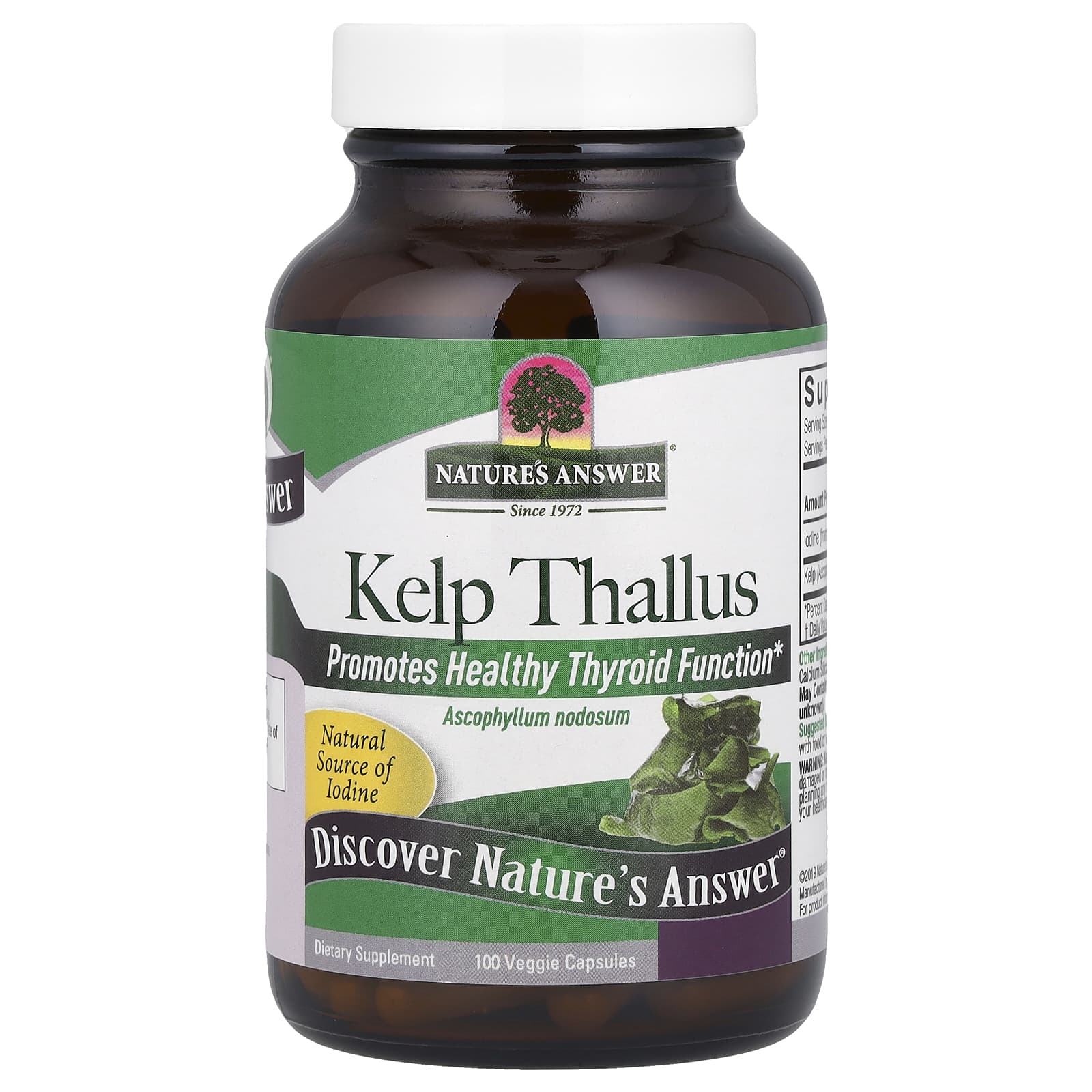 Nature’s Answer, Kelp Thallus, 100 Capsules UPC 083000162909 | Hilife Vitamins