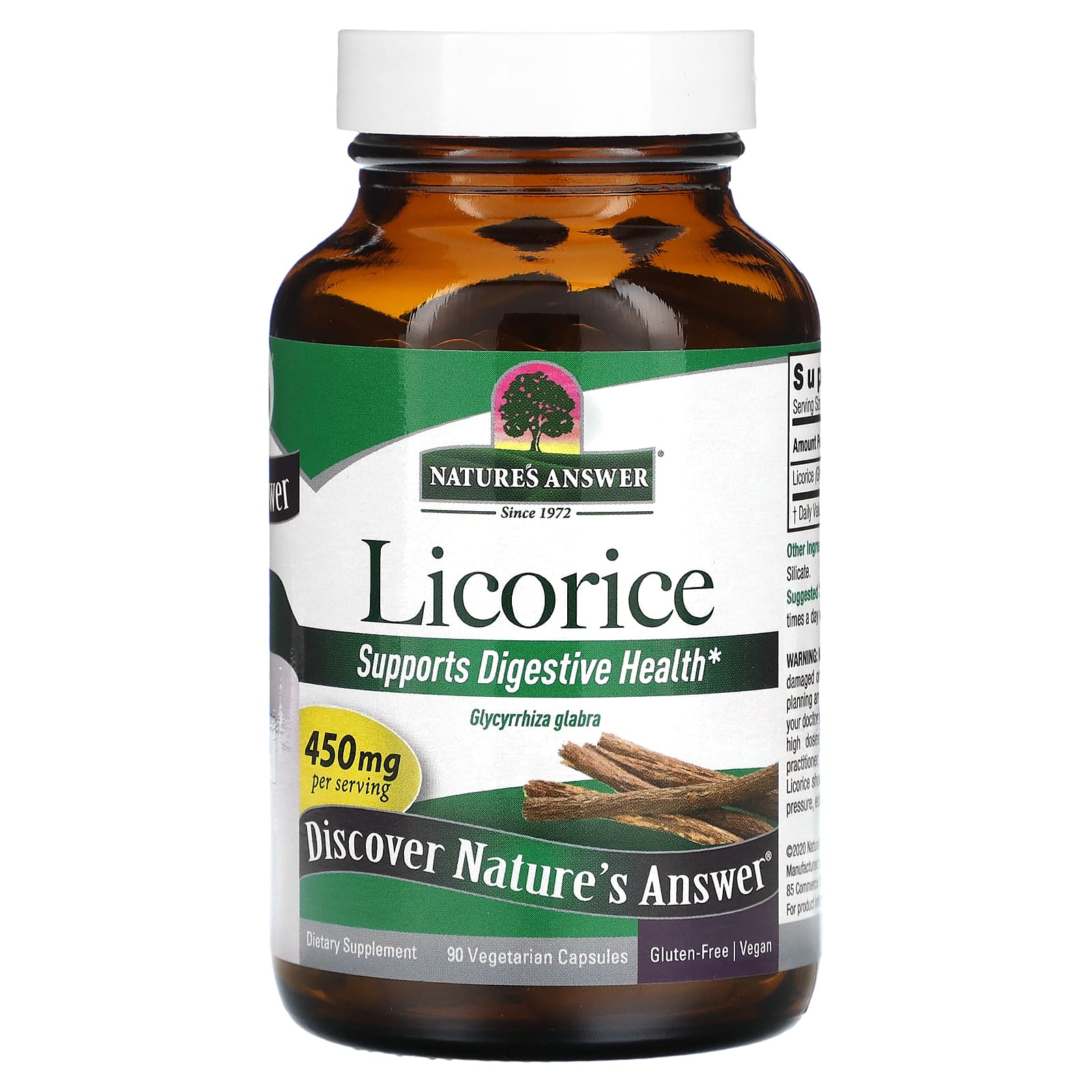 Nature’s Answer, Licorice Root, 90 Capsules UPC 083000162947 | Hilife Vitamins
