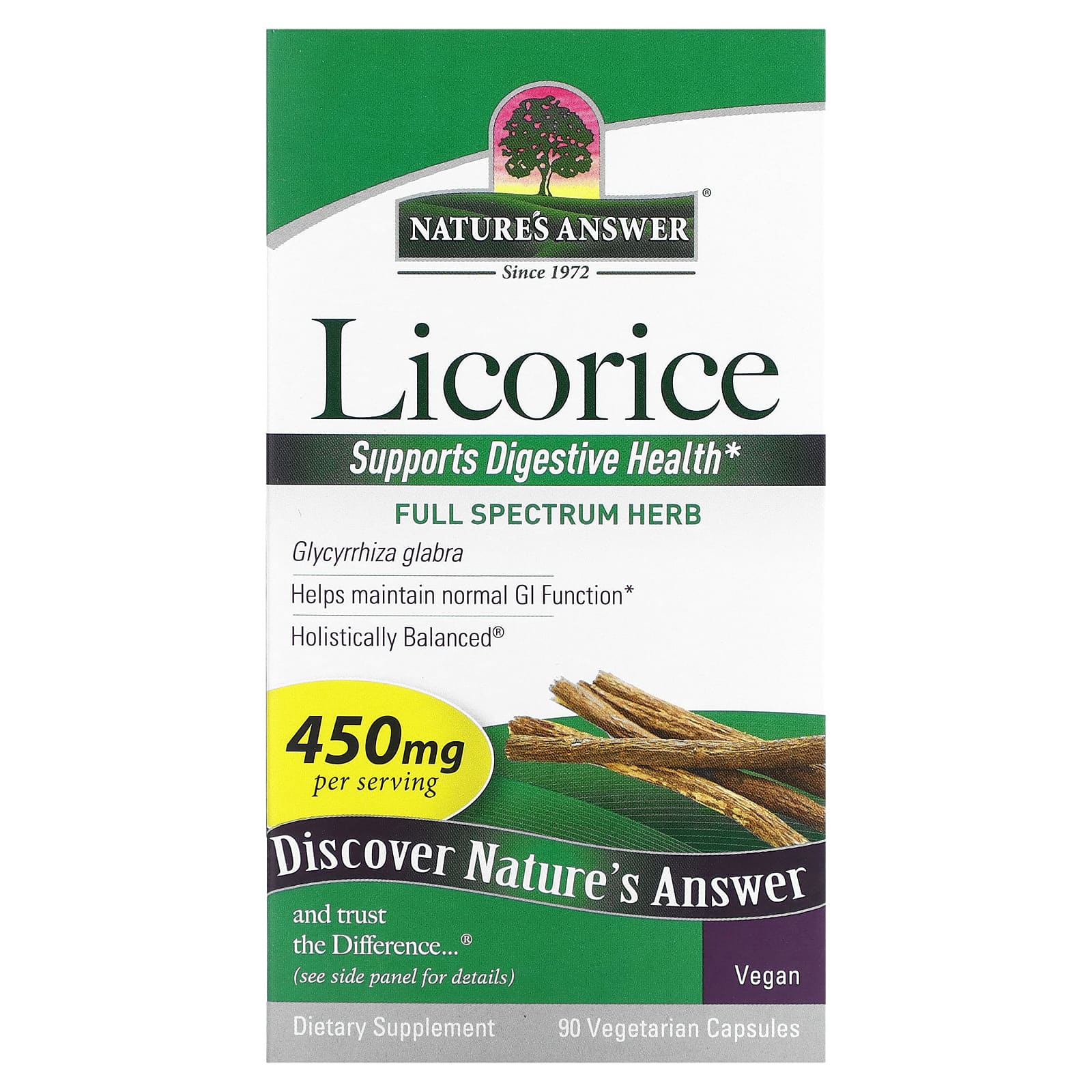 Nature’s Answer, Licorice Root, 90 Capsules UPC 083000162947 | Hilife Vitamins