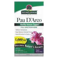 Nature’s Answer, Pau D'Arco Inner Bark, 90 Capsules UPC 083000163104 | Hilife Vitamins