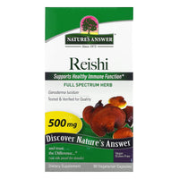 Nature’s Answer, Reishi Mushroom Mycelia, 90 Capsules UPC 083000163227 | Hilife Vitamins