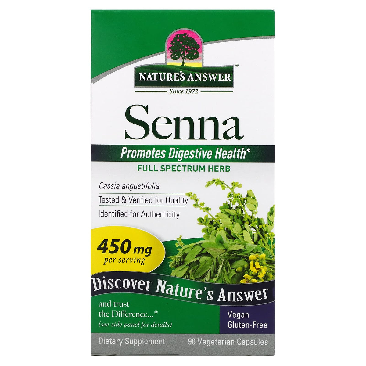 Nature’s Answer, Senna Leaf, 90 Capsules UPC 083000163302 | Hilife Vitamins