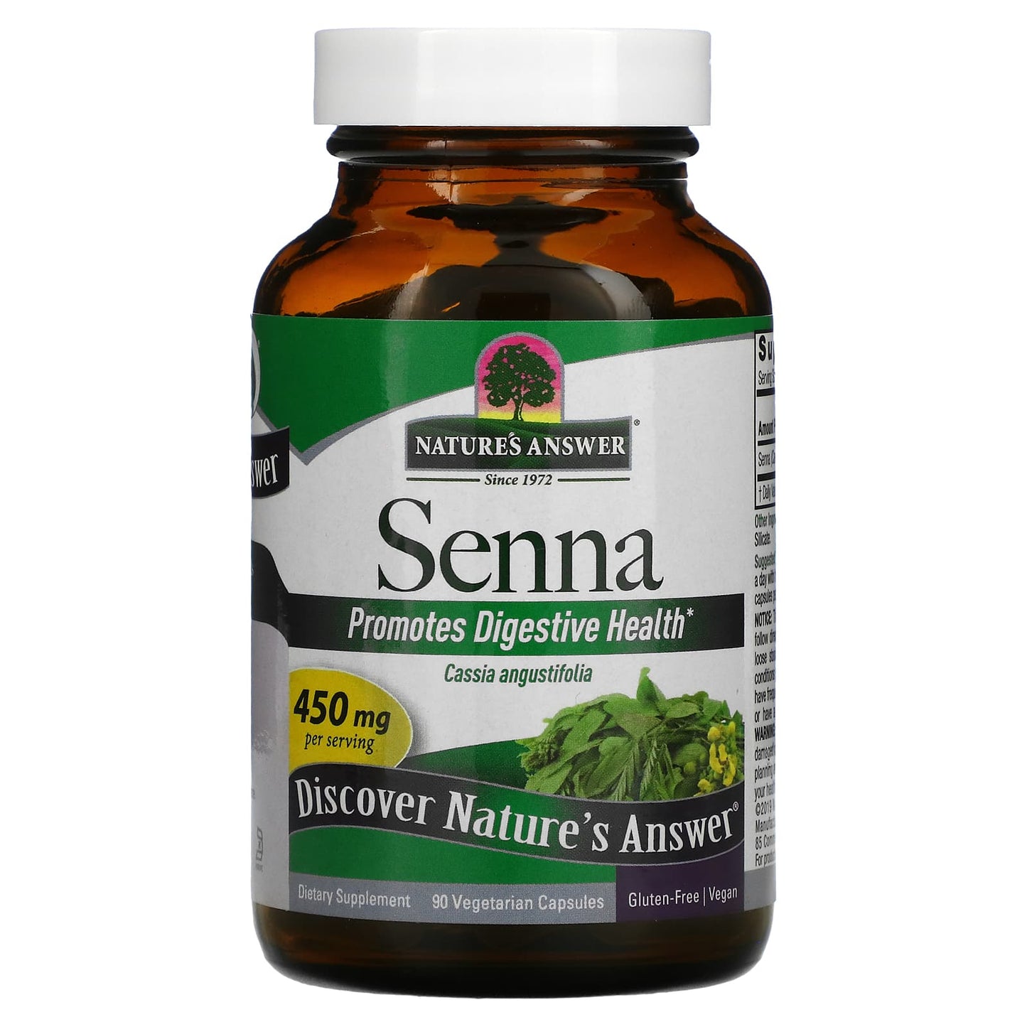Nature’s Answer, Senna Leaf, 90 Capsules UPC 083000163302 | Hilife Vitamins