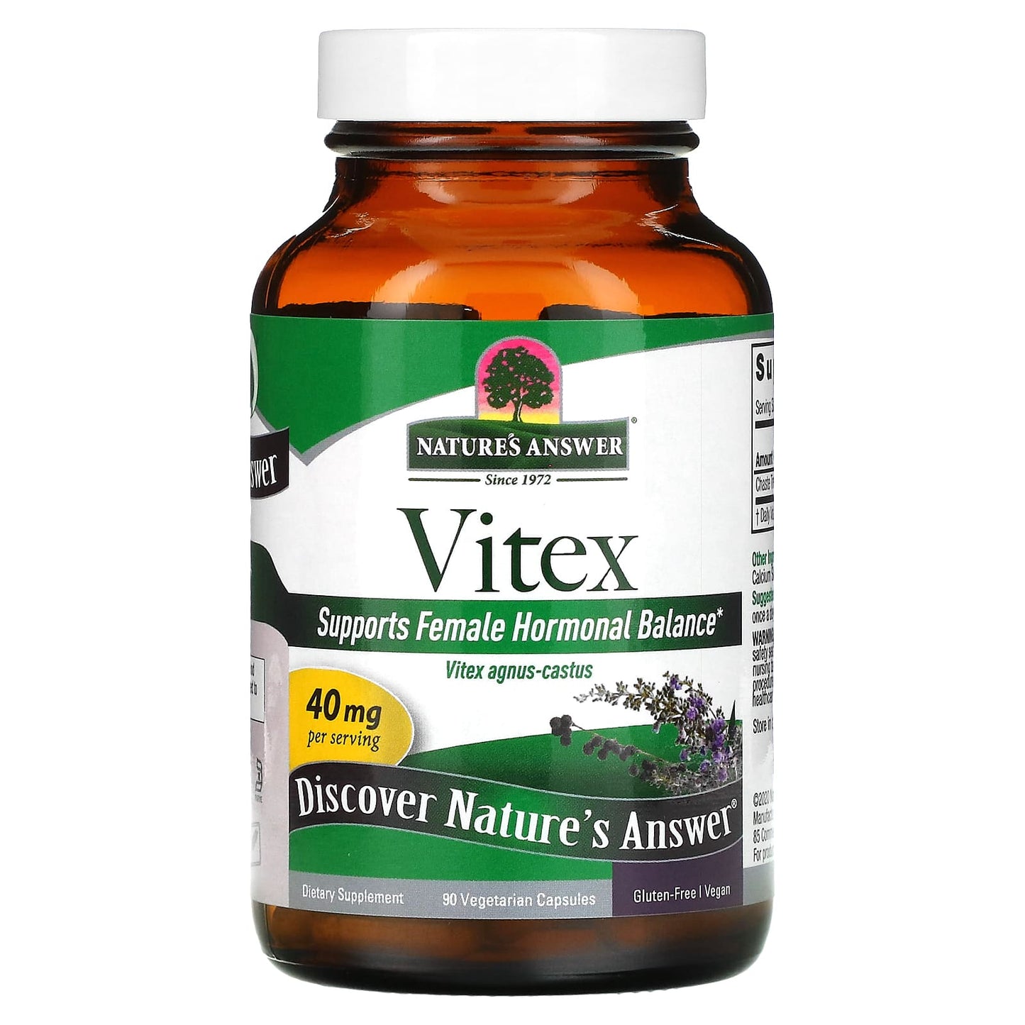 Nature’s Answer, Vitex Agnus-Castus (Chastetree Berry), 90 Capsules UPC 083000163548 | Hilife Vitamins