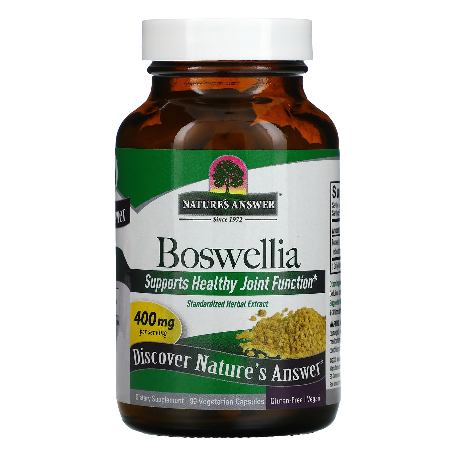 Nature’s Answer, Boswellia, 400 mg, 90 Vegetarian Capsules UPC 083000163661 | Hilife Vitamins