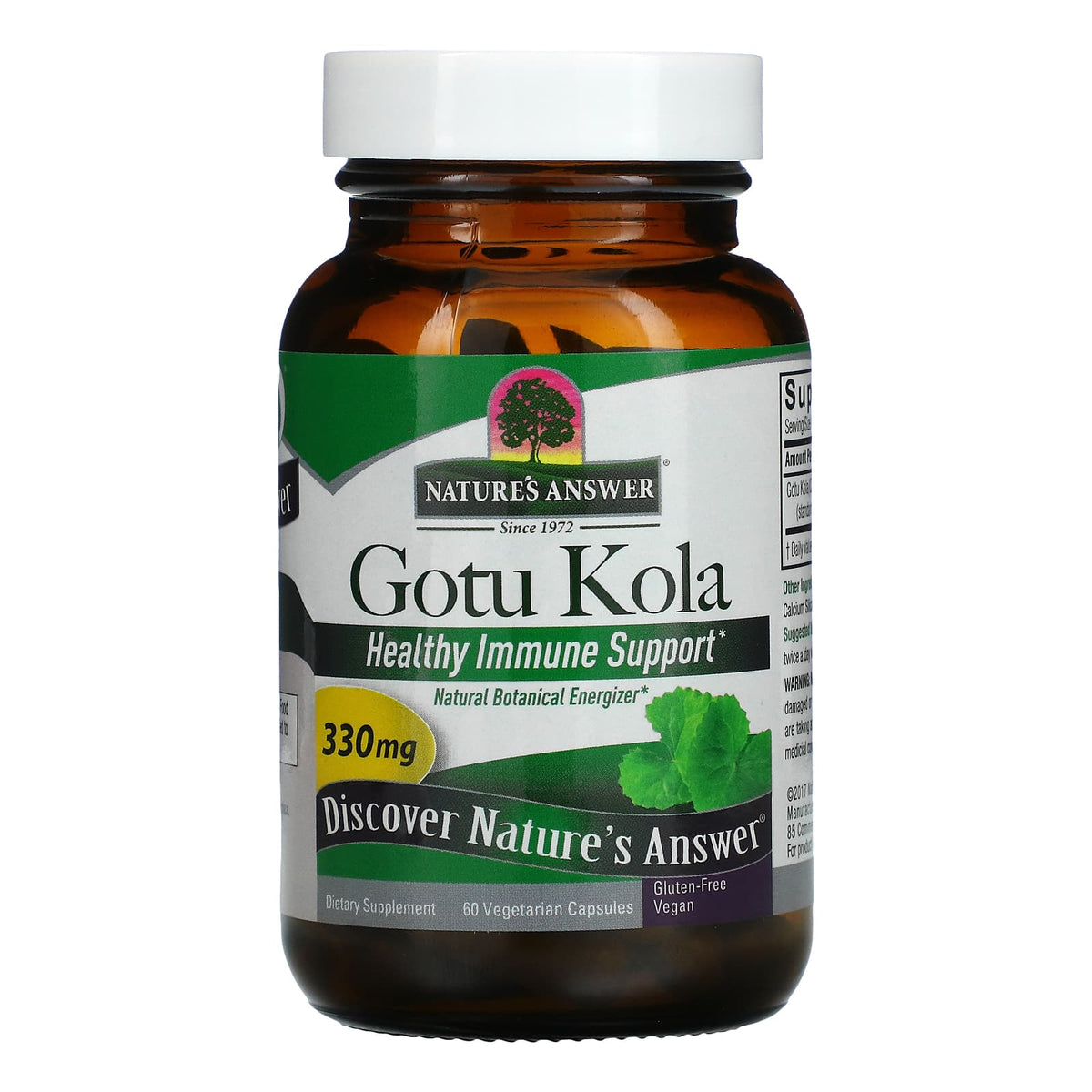 Nature’s Answer, Gotu-Kola Herb Standardized, 60 Capsules UPC 083000163937 | Hilife Vitamins