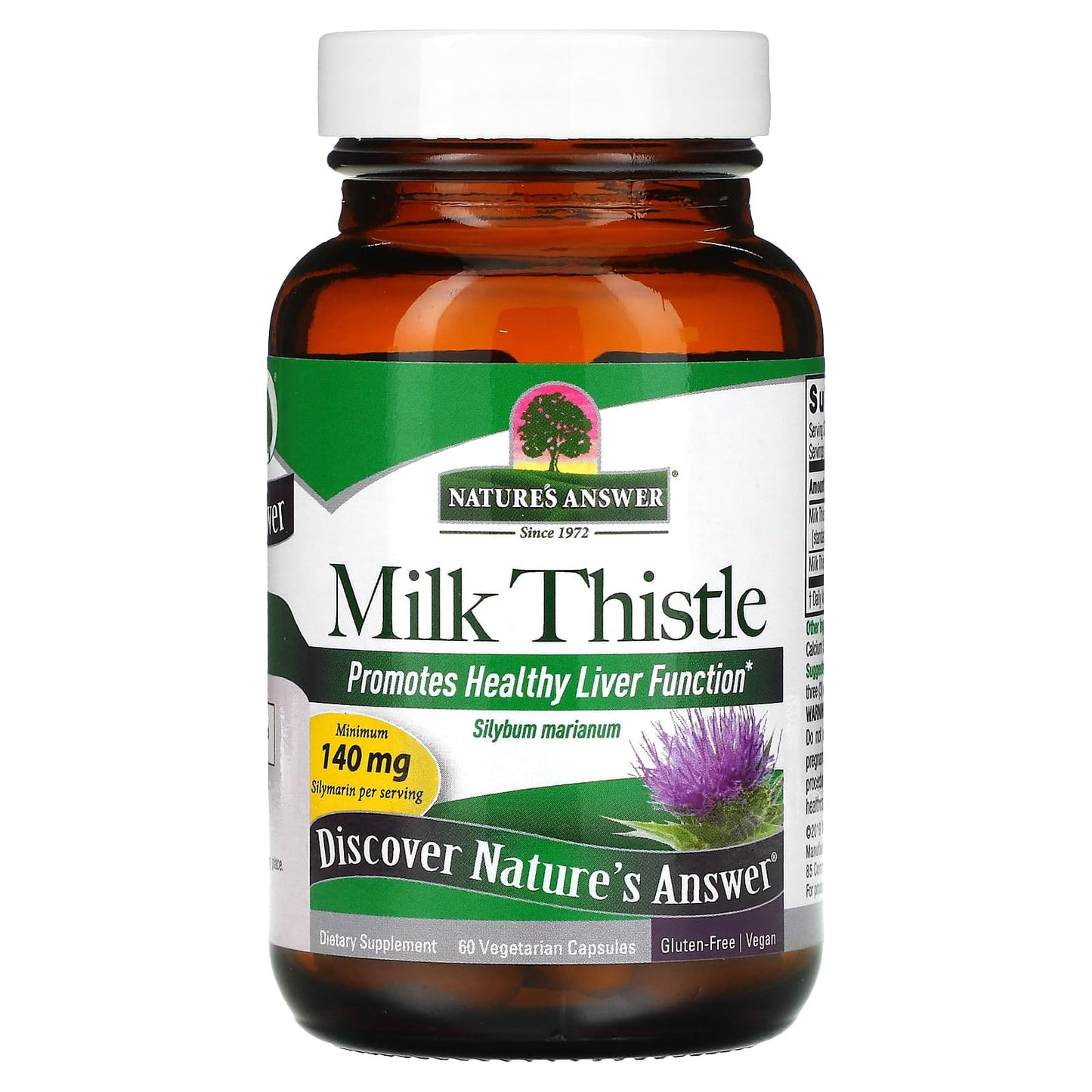 Nature’s Answer, Milk Thistle Seed Standardized, 60 Capsules UPC 083000164156 | Hilife Vitamins