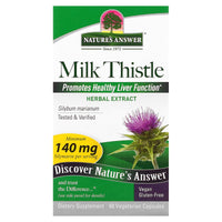 Nature’s Answer, Milk Thistle Seed Standardized, 60 Capsules UPC 083000164156 | Hilife Vitamins
