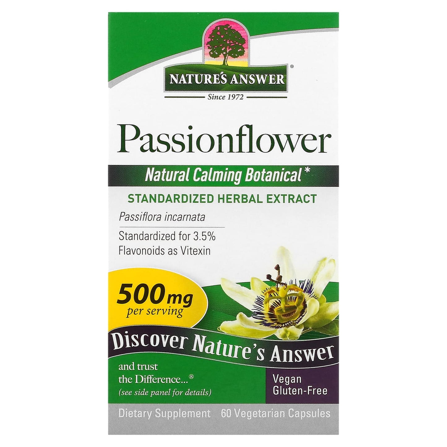 Nature’s Answer, Passion Flower Standardized, 60 Capsules UPC 083000164217 | Hilife Vitamins