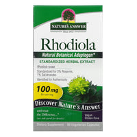Nature’s Answer, Rhodiola Standardized Root Extract, 60 Capsules UPC 083000164262 | Hilife Vitamins