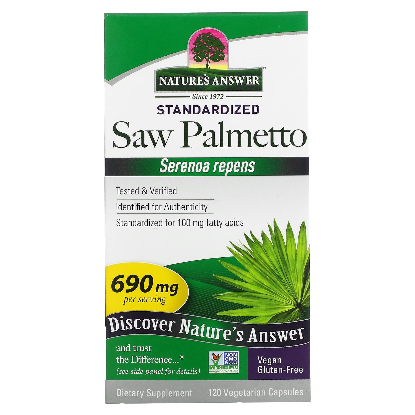 Nature’s Answer, Saw Palmetto Berry Extract, 120 Capsules UPC 083000164316 | Hilife Vitamins