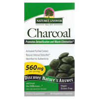 Nature’s Answer, Charcoal, 90 Capsules UPC 083000164675 | Hilife Vitamins