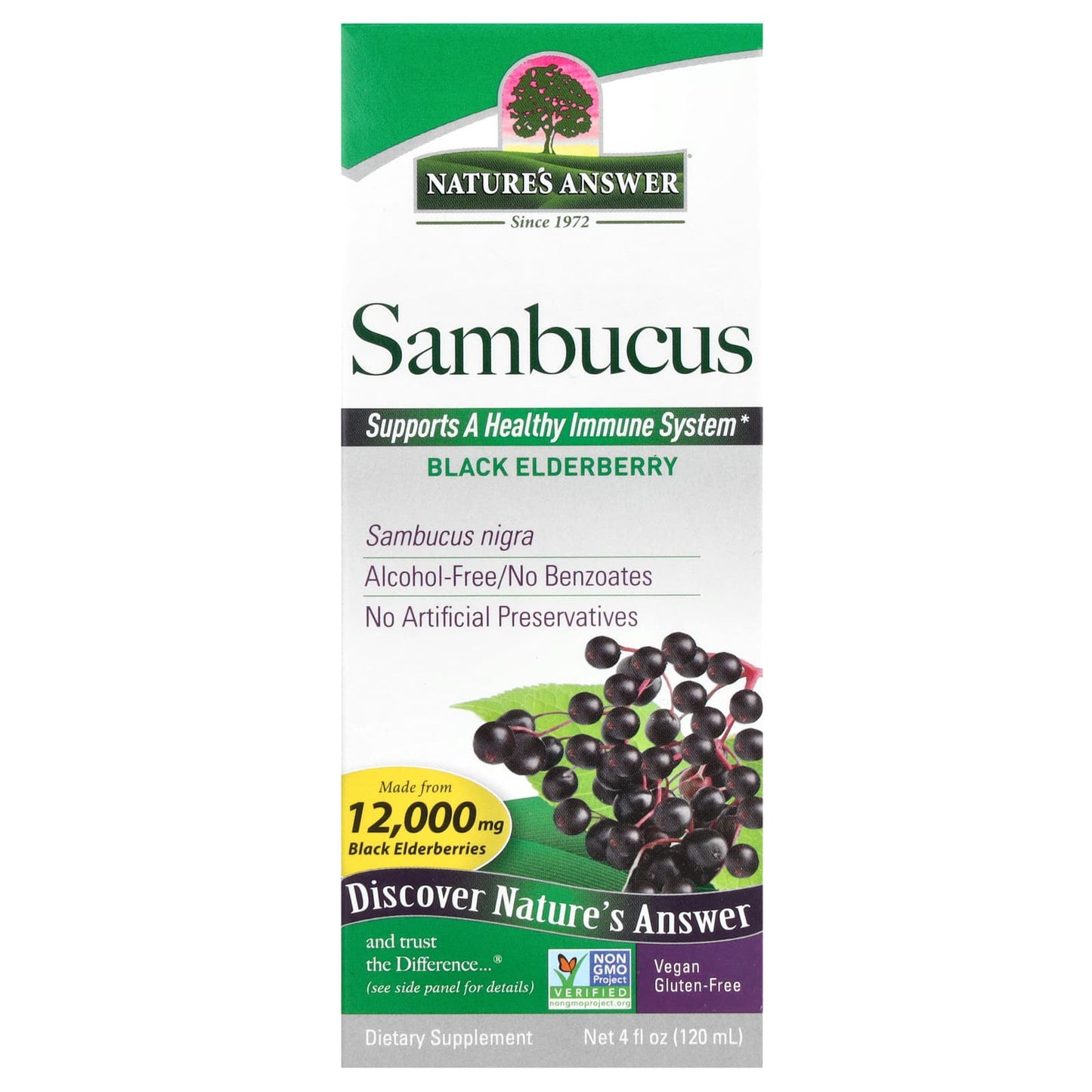 Nature’s Answer, Sambucus, 4 Oz UPC 083000260407 | Hilife Vitamins