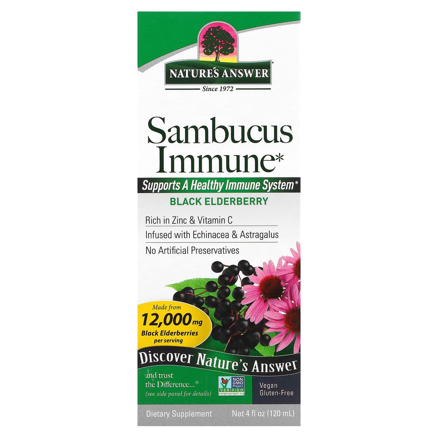 Nature’s Answer, Sambucus Immune Support, 4 Oz UPC 083000260469 | Hilife Vitamins