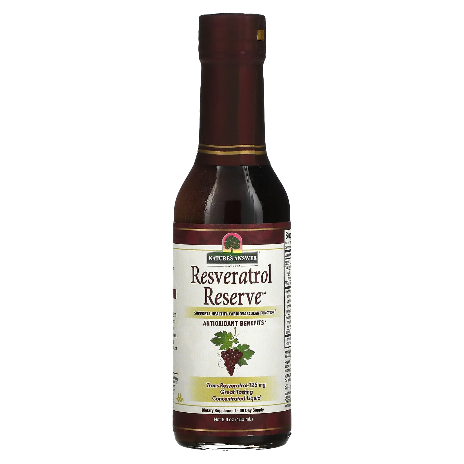 Nature’s Answer, Resveratrol Reserve, 5 Oz UPC 083000261770 | Hilife Vitamins
