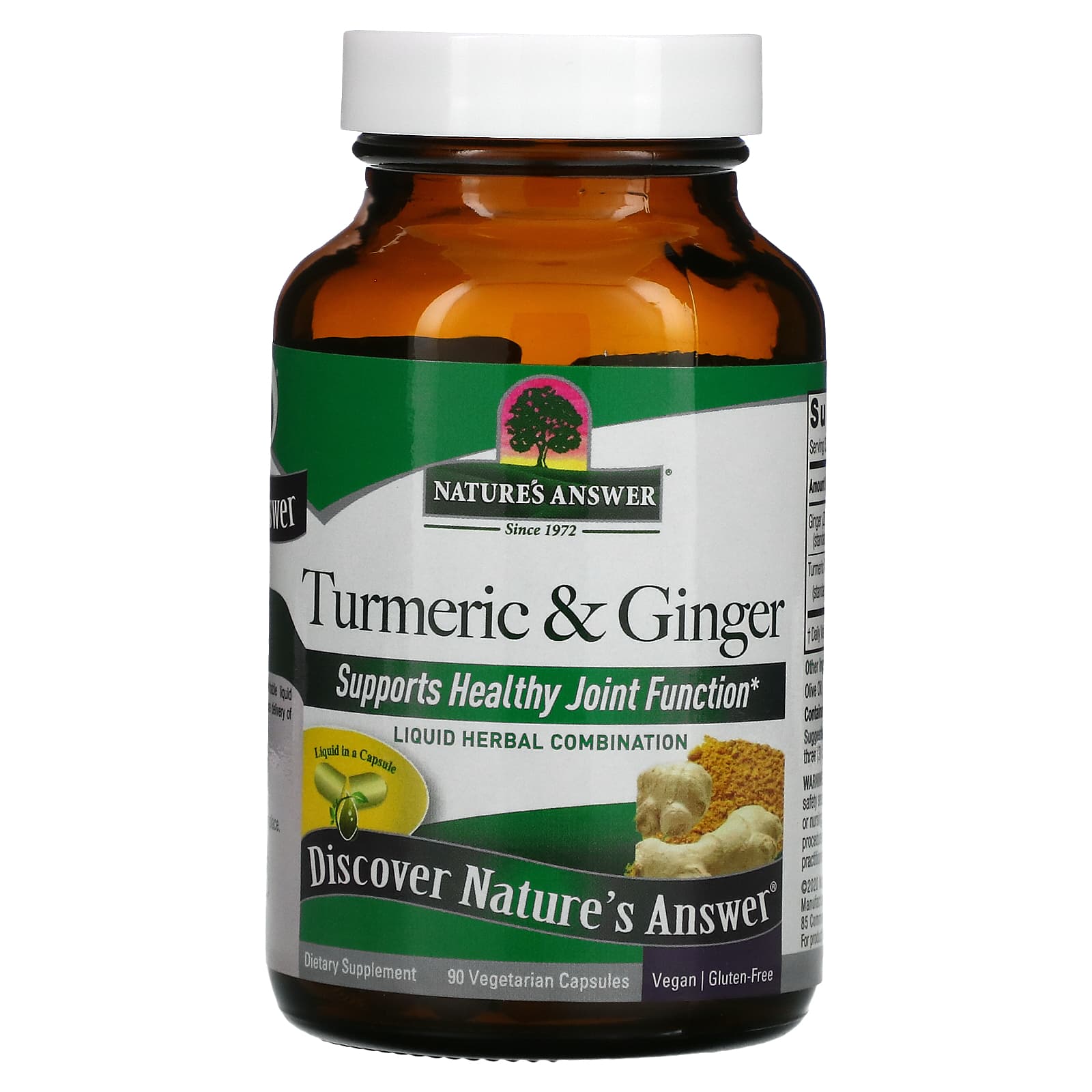 Nature’s Answer, Turmeric & Ginger, 90 Capsules UPC 083000265945 | Hilife Vitamins